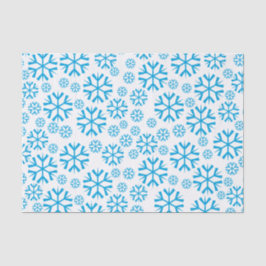 Papel De Seda Patrón de copos de nieve azules