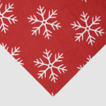 Patrón de Copos de Nieve Navidad Roja