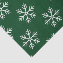Patrón de Copos de Nieve Verde Navidad