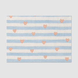 Papel De Seda Patrón de corazón rayado