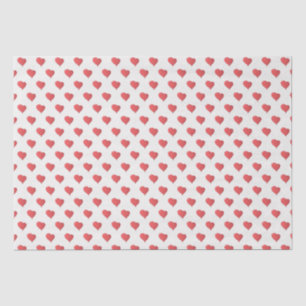 Papel De Seda Patrón de Corazón Rojo de San Valentín