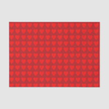 Patrón de Corazón - Rojo sobre Rojo