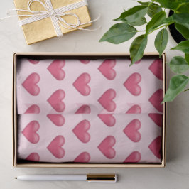 Papel De Seda Patrón de corazón rosa en forma para el Día de San