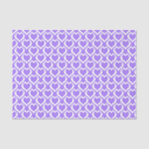 Papel De Seda Patrón de Corazones Blancos Morados