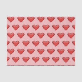 Papel De Seda Patrón de corazones rojos encantadores