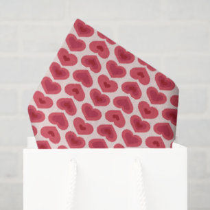 Papel De Seda Patrón de Corazones Rojos – Navidad y Día de San V