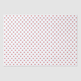 Papel De Seda Patrón de corazones rojos simples de Shabby Chic e