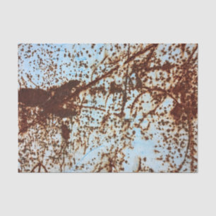 Papel De Seda Patrón de corrosión de metal oxidado blanco