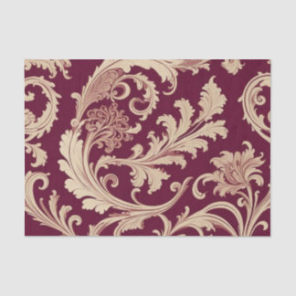 Papel De Seda Patrón de cosecha marrón y pekinés