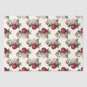 Papel De Seda Patrón de crema rosa rosa de descomposición de efe
