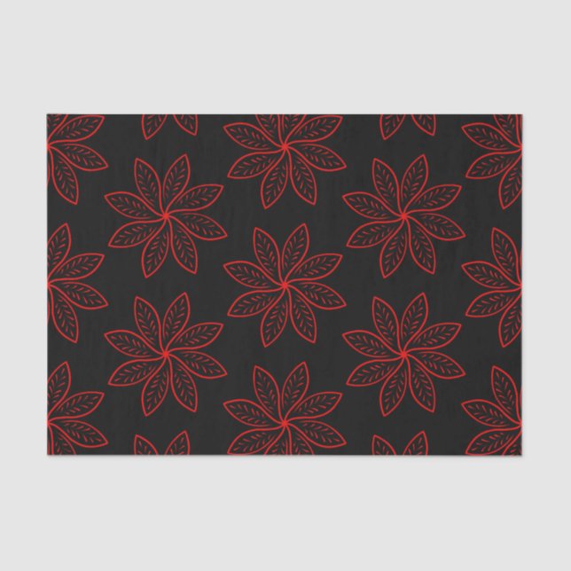 Papel De Seda Patrón de Crimson en negro (Anverso)