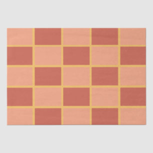 Papel De Seda Patrón de Cuadrado de Cuadros Rosado Rojo