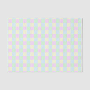 Papel De Seda Patrón de cuadrados pastel suaves