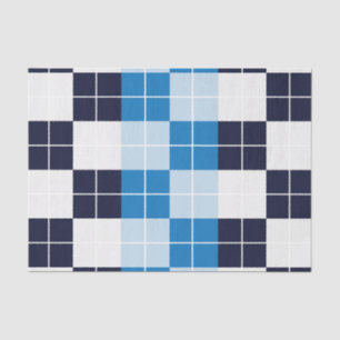 Papel De Seda Patrón de Cuadro Azul a Cuadros