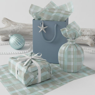 Papel De Seda Patrón de Cuadro de Navidad Costero #2 ID1009