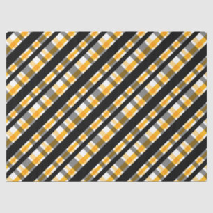 Papel De Seda Patrón de Cuadro Escocés Diagonal Moderno de Otoño