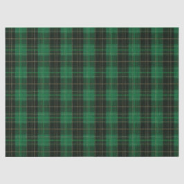 Papel De Seda Patrón de Cuadro Escocés Navideño Invernal Verde F