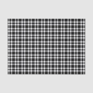 Papel De Seda Patrón de Cuadro Negro Blanco