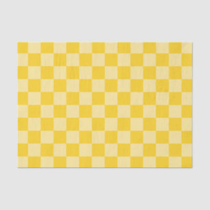 Papel De Seda Patrón de cuadros amarillos alegres
