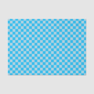 Papel De Seda Patrón de cuadros azules