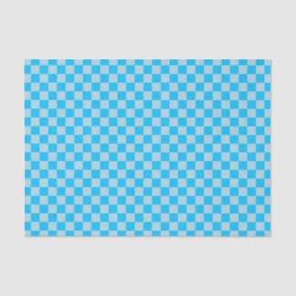 Papel De Seda Patrón de cuadros azules