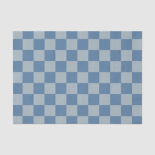 Papel De Seda Patrón de cuadros azules
