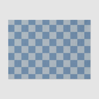 Papel De Seda Patrón de cuadros azules
