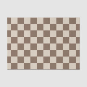 Papel De Seda Patrón de cuadros beige