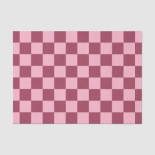 Papel De Seda Patrón de cuadros borgoña y rosa