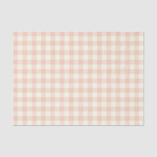 Papel De Seda Patrón de cuadros de cuadros gingham de melocotón 