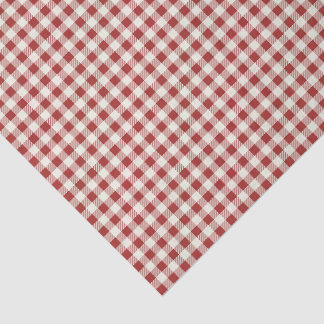 Papel De Seda Patrón de cuadros gingham clásico trendy rojo y cr