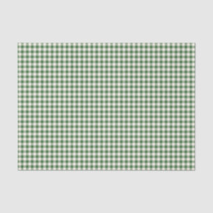 Papel De Seda Patrón de cuadros gingham verde retro lindo