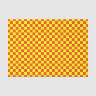 Papel De Seda Patrón de cuadros naranja amarillo