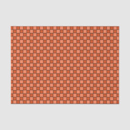 Papel De Seda Patrón de cuadros naranjas y negros