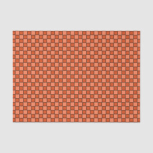 Papel De Seda Patrón de cuadros naranjas y negros