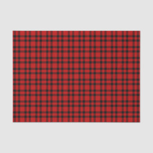 Papel De Seda Patrón de Cuadros Rojo y Negro