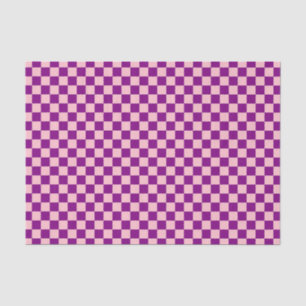 Papel De Seda Patrón de cuadros rosa púrpura