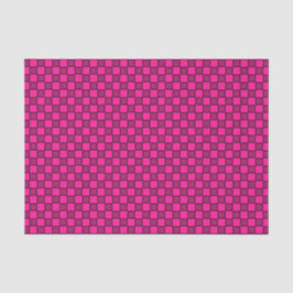 Papel De Seda Patrón de cuadros rosa y negro