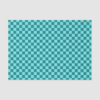 Papel De Seda Patrón de cuadros teal