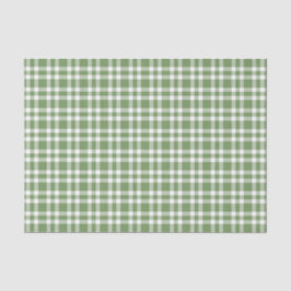 Papel De Seda Patrón de cuadros verde blanco