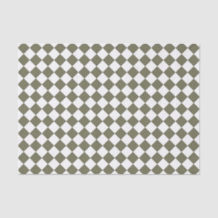 Papel De Seda Patrón de cuadros verde musgo