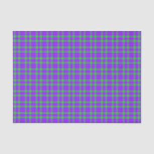 Papel De Seda Patrón de Cuadros Verde Púrpura