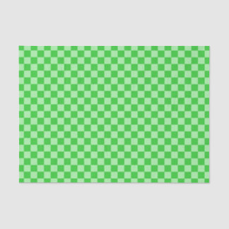 Papel De Seda Patrón de cuadros verdes