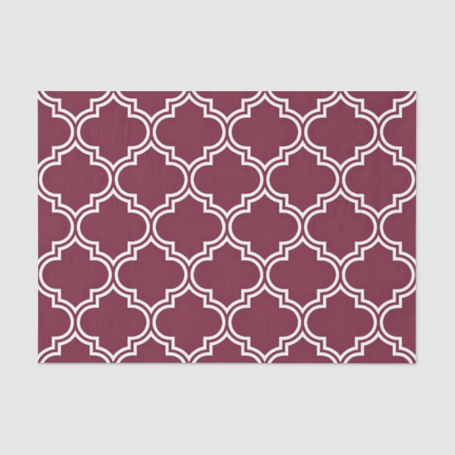 Papel De Seda Patrón de cuatrefoil (Anverso)