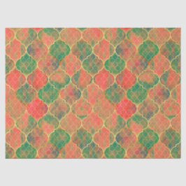 Papel De Seda Patrón de cuatrefoil colorido