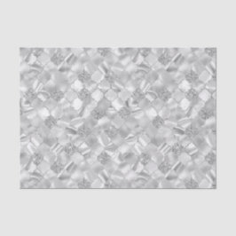 Papel De Seda Patrón de cuatrefola marroquí plateado