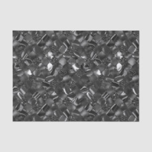 Papel De Seda Patrón de cuatro hojas marroquí negro