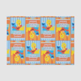 Papel De Seda Patrón de cumpleaños de Sesame Pals