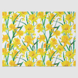 Papel De Seda Patrón de Daffodil Amarillo