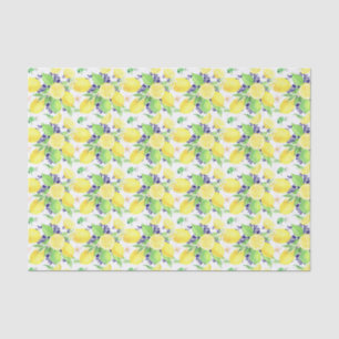 Papel De Seda Patrón de Damasco de Lemons